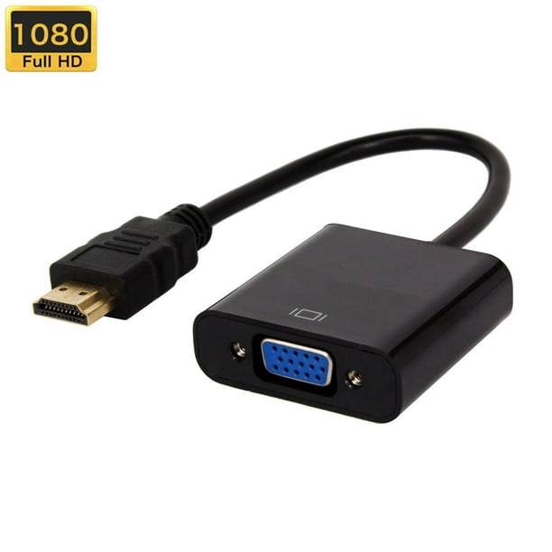 Desktop for Computer HDTV,Black PC Laptop HXHANG HDMI to VGA Monitor Projector Male to Female Gold-Plated HDMI to VGA Adapter